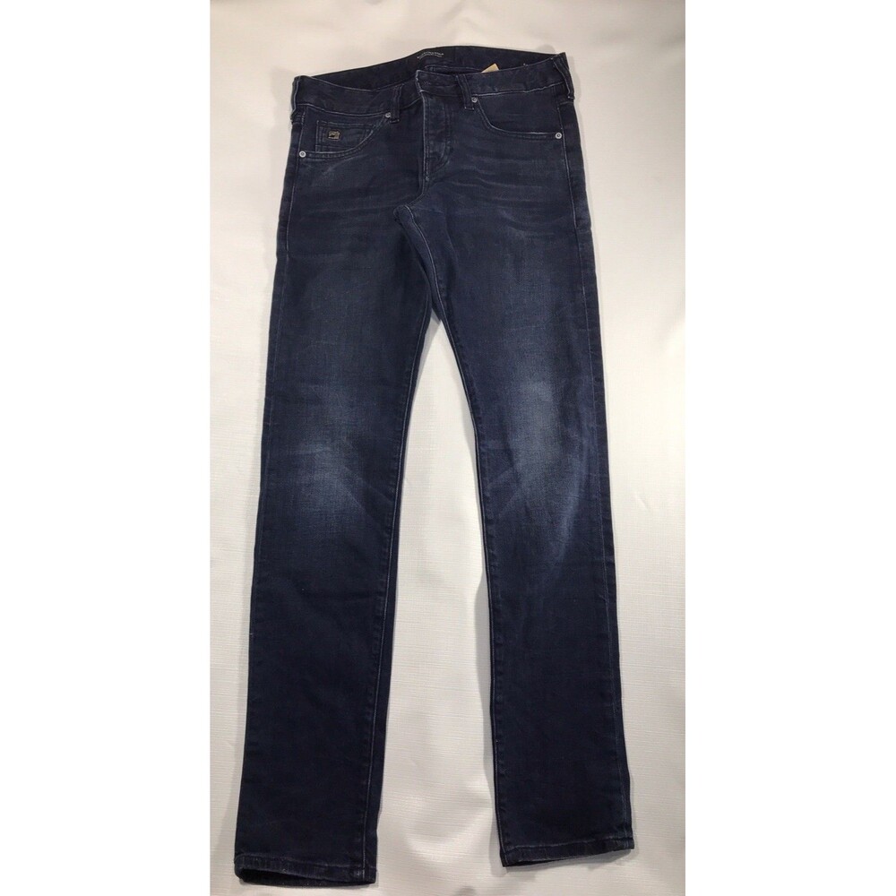 Scotch & Soda Jeans Mens Size 29x32 Dark Blue Ralston Regular Slim Stretch